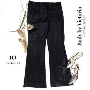 BODY by Victoria Black Velour Flared Trouser Kate fit Sz 10